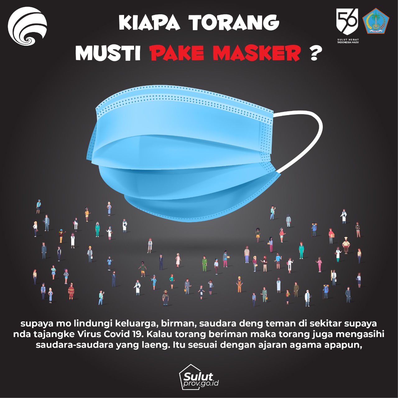 Kiapa Torang Musti Pake Masker